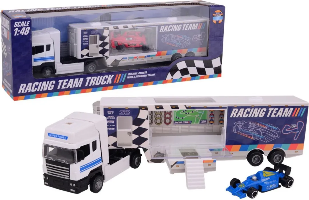 Johntoy Race Team Vrachtwagen Speelgoed 26119 - 37cm - Multikleur