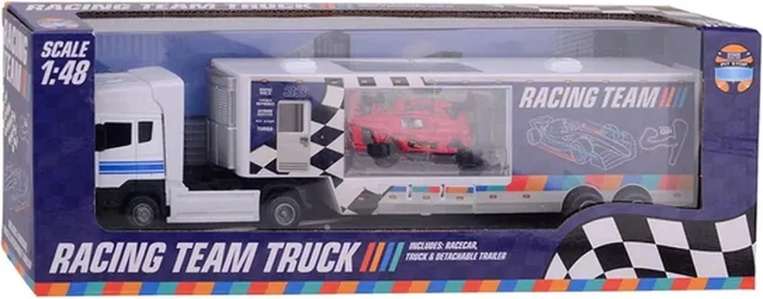 Johntoy Race Team Vrachtwagen Speelgoed 26119 - 37cm - Multikleur