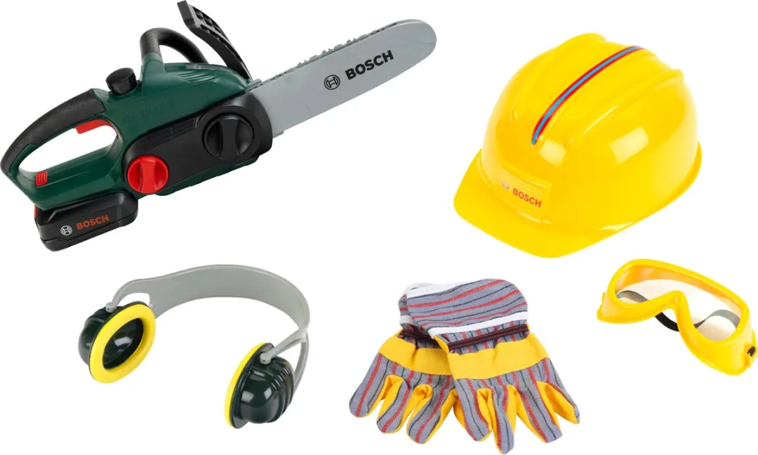 Klein Toys Bosch Mini Kledingset - Speelgoed Kettingzaag - Groen/Geel