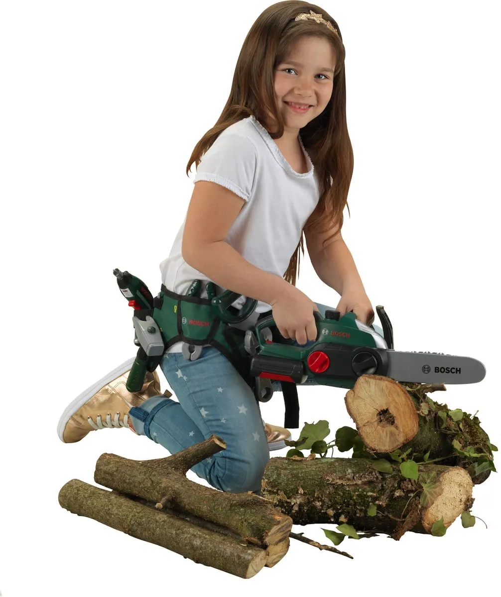 Klein Toys Bosch Mini Kledingset - Speelgoed Kettingzaag - Groen/Geel
