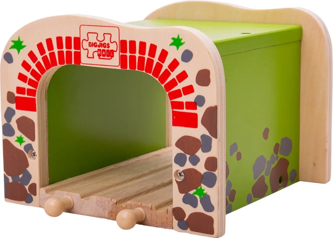 BIGJIGS Houten Rails Dubbelspoor Tunnel BJT172