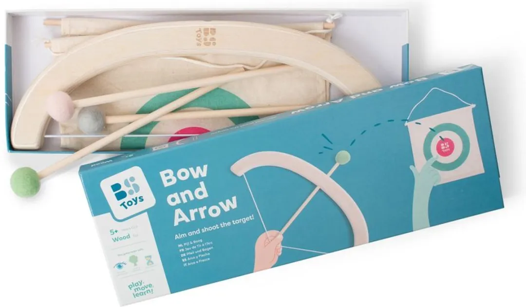 BS Toys Pijl & Boog GA475 Houten Speelgoed - 5-delig - Meerkleurig