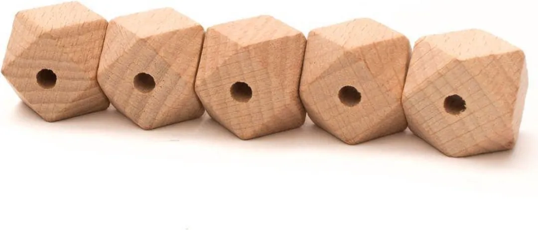 Durable Houten Hexagonkralen 10mm - 5 Stuks