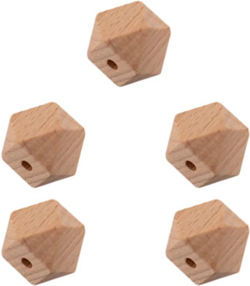 Durable Houten Hexagonkralen 10mm - 5 Stuks