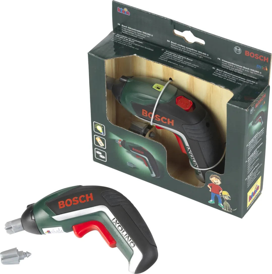 Klein Toys Bosch mini Ixolino II Accu-Schroevendraaier - Groen/Rood/Zwart - afbeelding 6 van 6