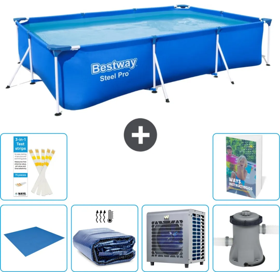 Bestway Steel Pro Zwembad 300x201x66cm Blauw