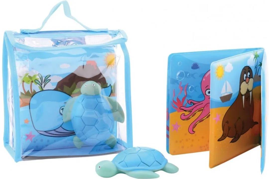 Johntoy Happy World Schildpad Badboekje 14cm