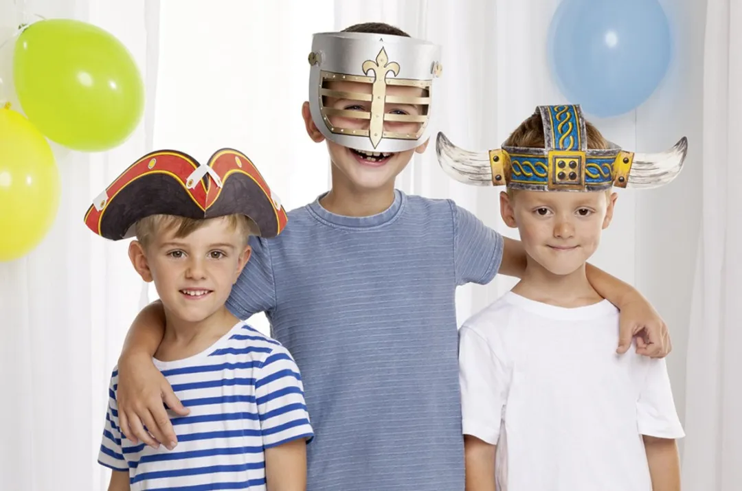 Folia Kinderhoedjes Avontuur Karton - 3 Stuks - Wit/Zwart