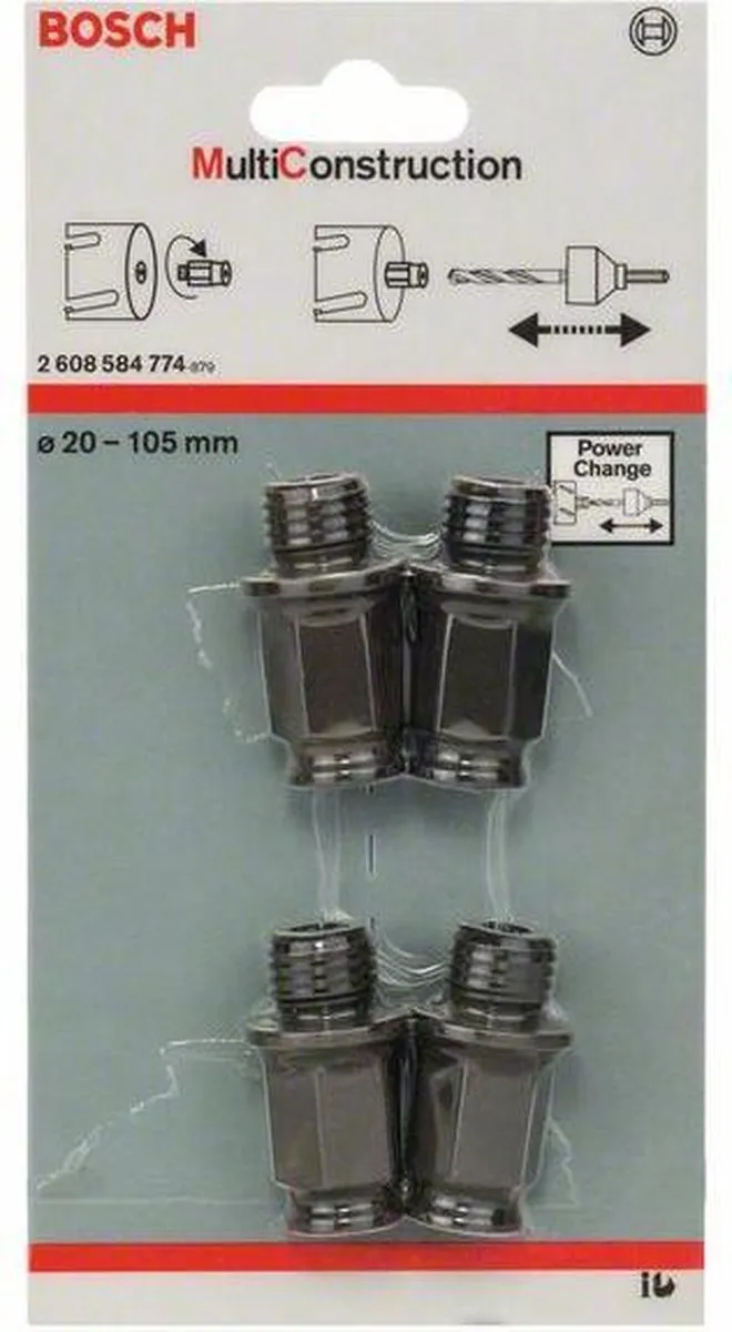 Bosch 4-delige Adapterset 1613355