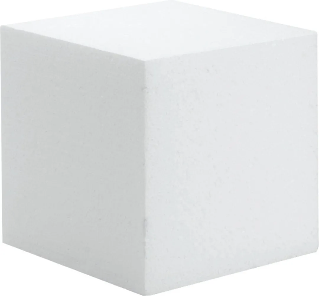 Glorex Hobby Piepschuim Kubus 15x15cm - 3 Stuks Wit