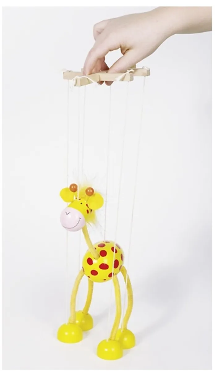 Goki Marionette Giraffe - Geel