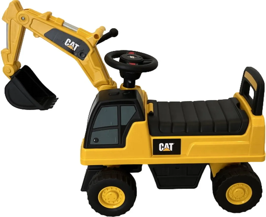 Eco Toys CAT Graafmachine Loopauto - Geel/Zwart