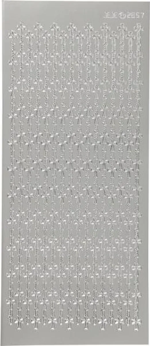 Creativ Company Kruis Stickers Zilver - 10x23cm
