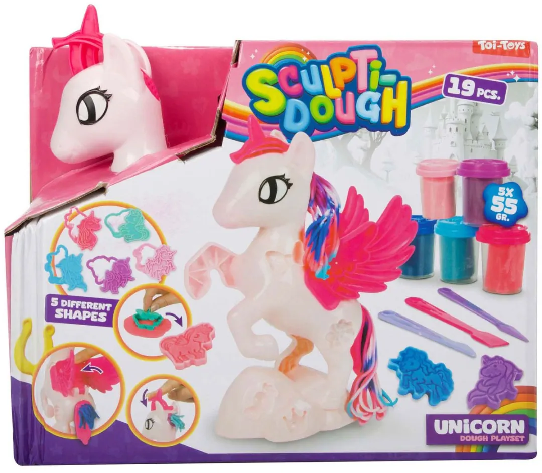 Toi-Toys unicorn kleiset met klei en accessoires voor kinderen.