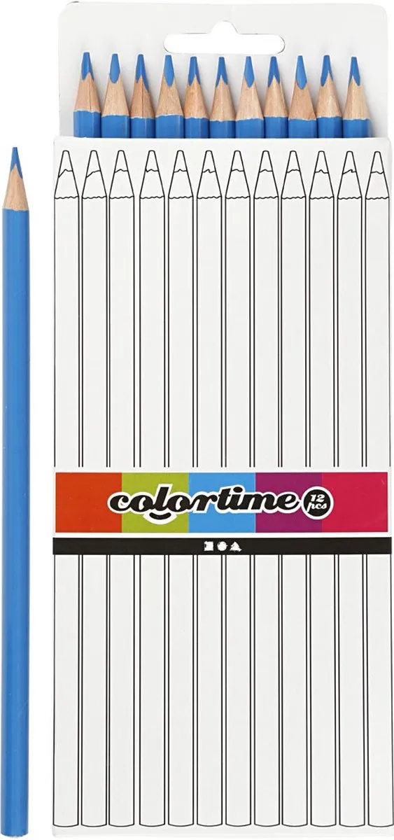Colortime Blauwe Kleurpotloden 3mm