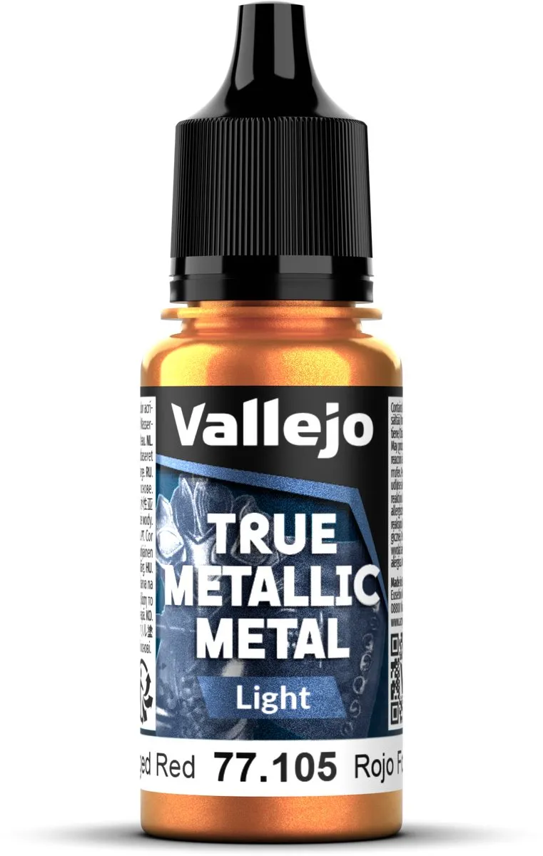 Vallejo Hobbyverf True Metallic Metal Light Gesmeden Rood 18ml