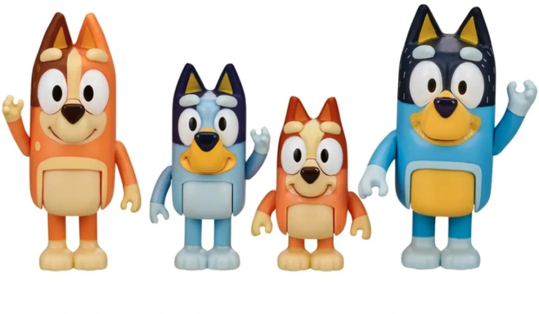 Moose Toys Bluey Speelfigurenset - 4 Figuren - Bluey, Bingo, Chilli & Bandit