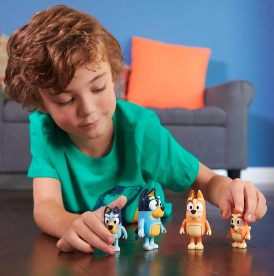 Moose Toys Bluey Speelfigurenset - 4 Figuren - Bluey, Bingo, Chilli & Bandit