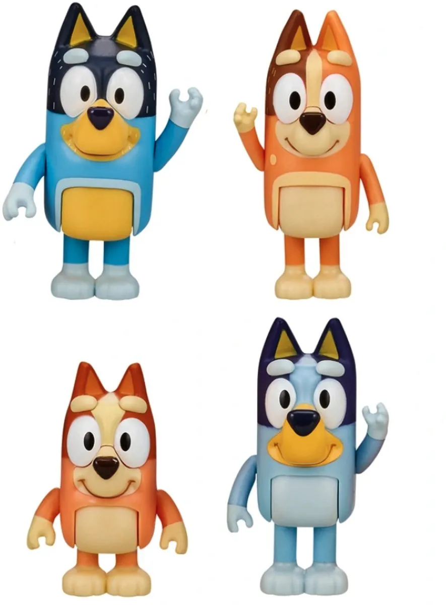 Moose Toys Bluey Speelfigurenset - 4 Figuren - Bluey, Bingo, Chilli & Bandit