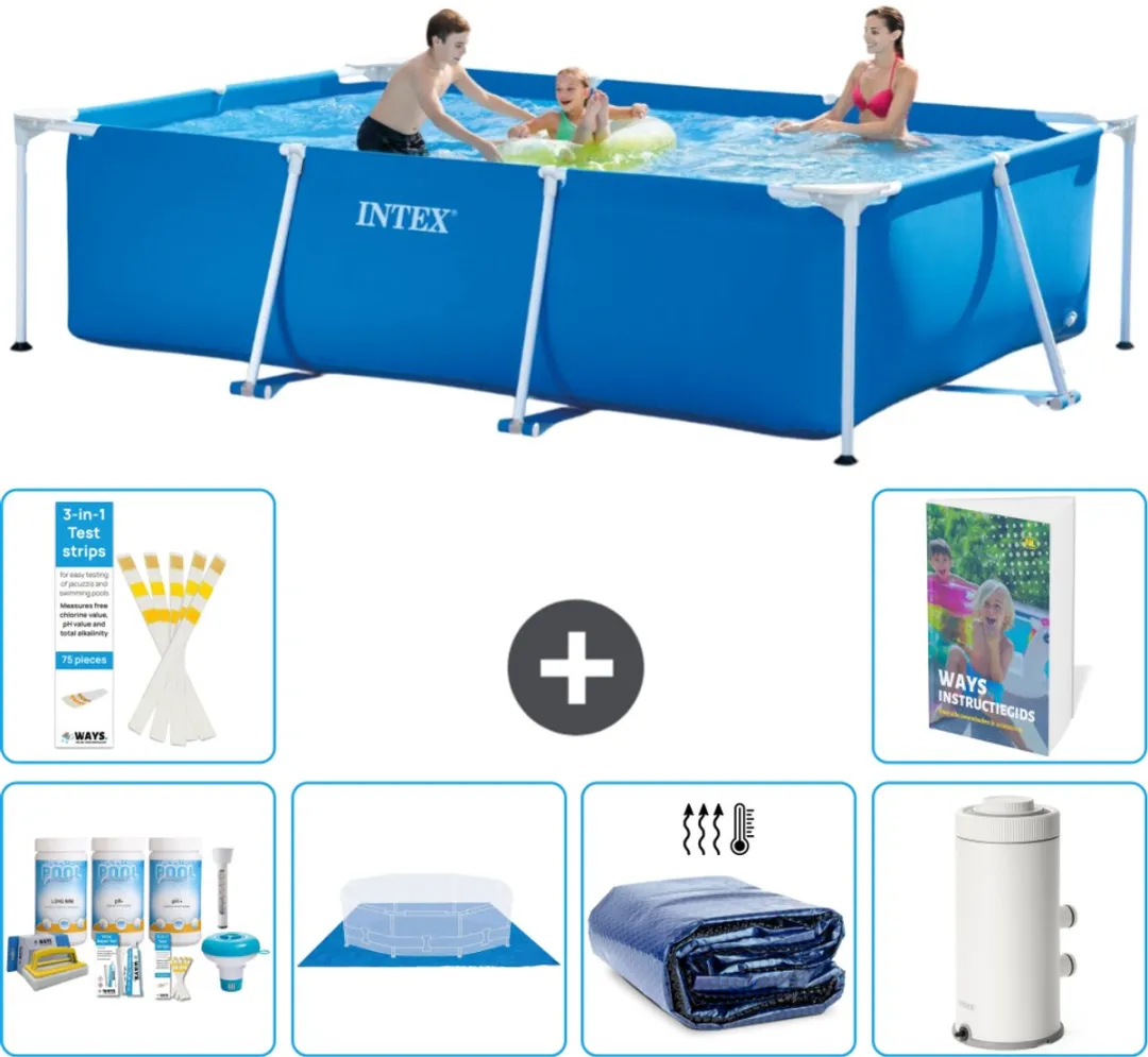 Intex Rechthoekig Frame Zwembad 300x200x75cm