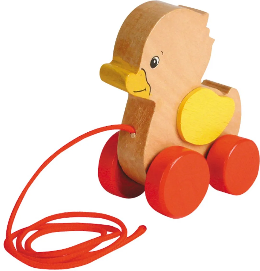 Goki Trekdier Eend - Rood/Blank