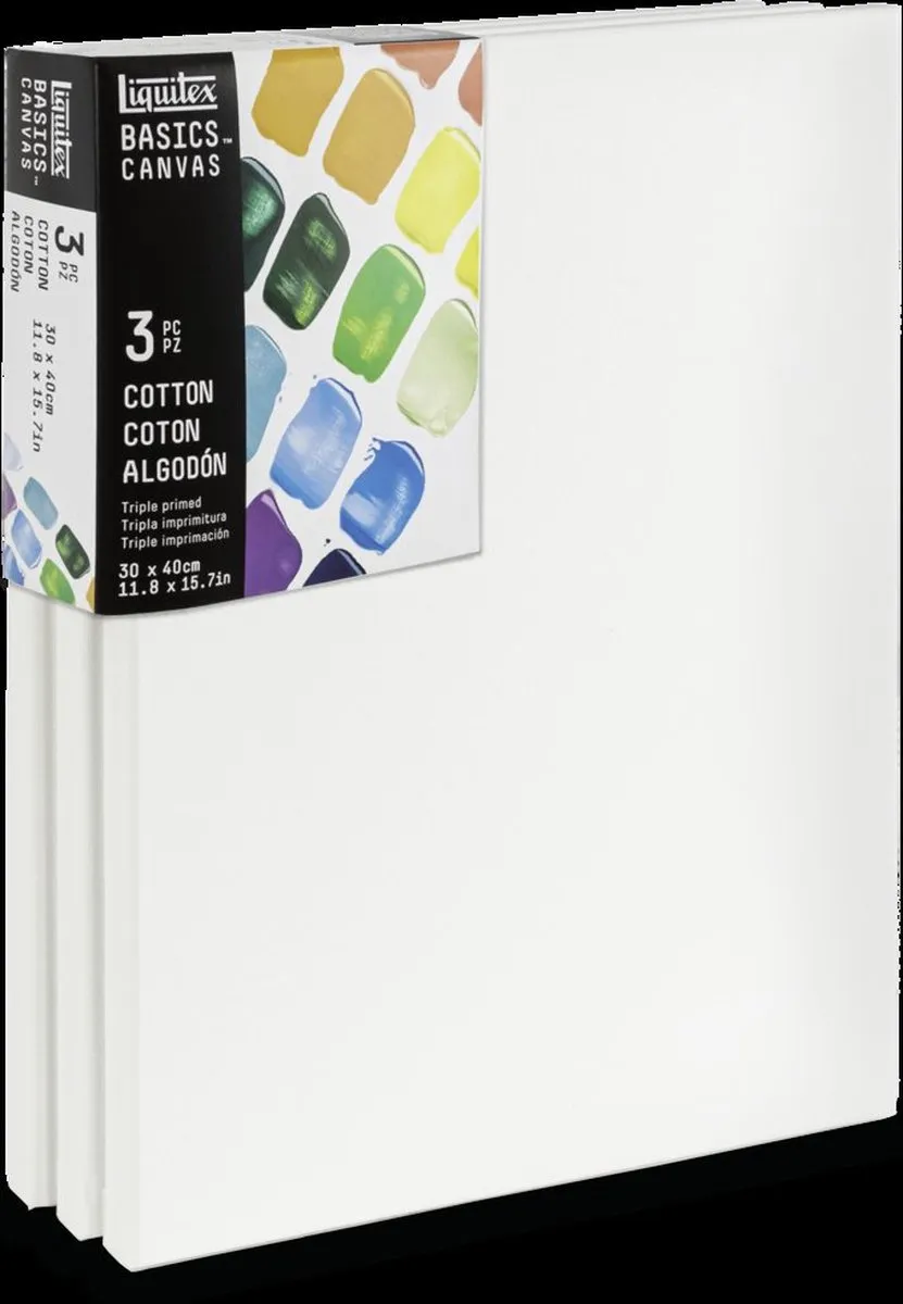 Liquitex Basics Canvas Set 3x 30x40cm