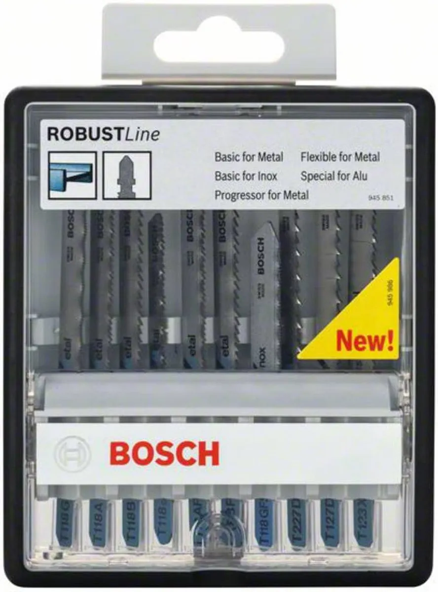 Bosch Robust Line Decoupeerzaagbladen 10-delig - Metaal - T-schacht