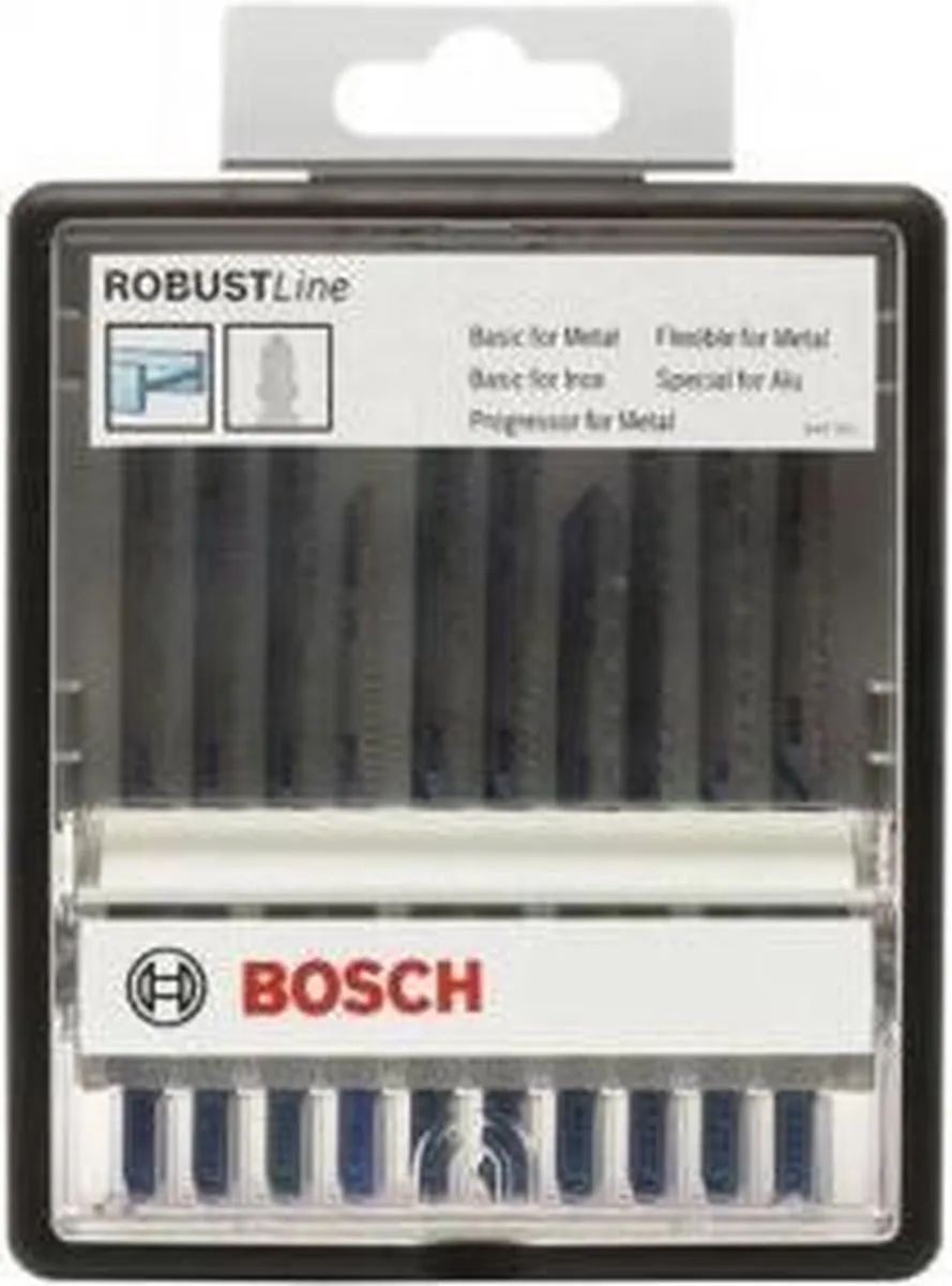 Bosch Robust Line Decoupeerzaagbladen 10-delig - Metaal - T-schacht