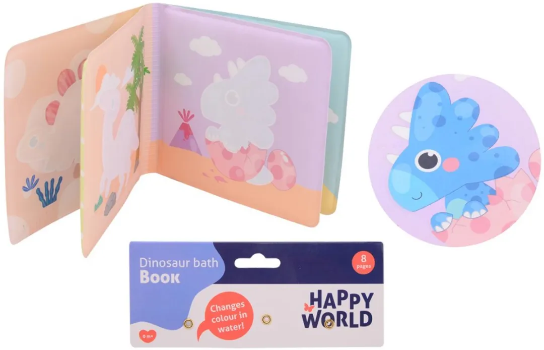 Johntoy Happy World Verkleurend Badboekje Dino - Multi