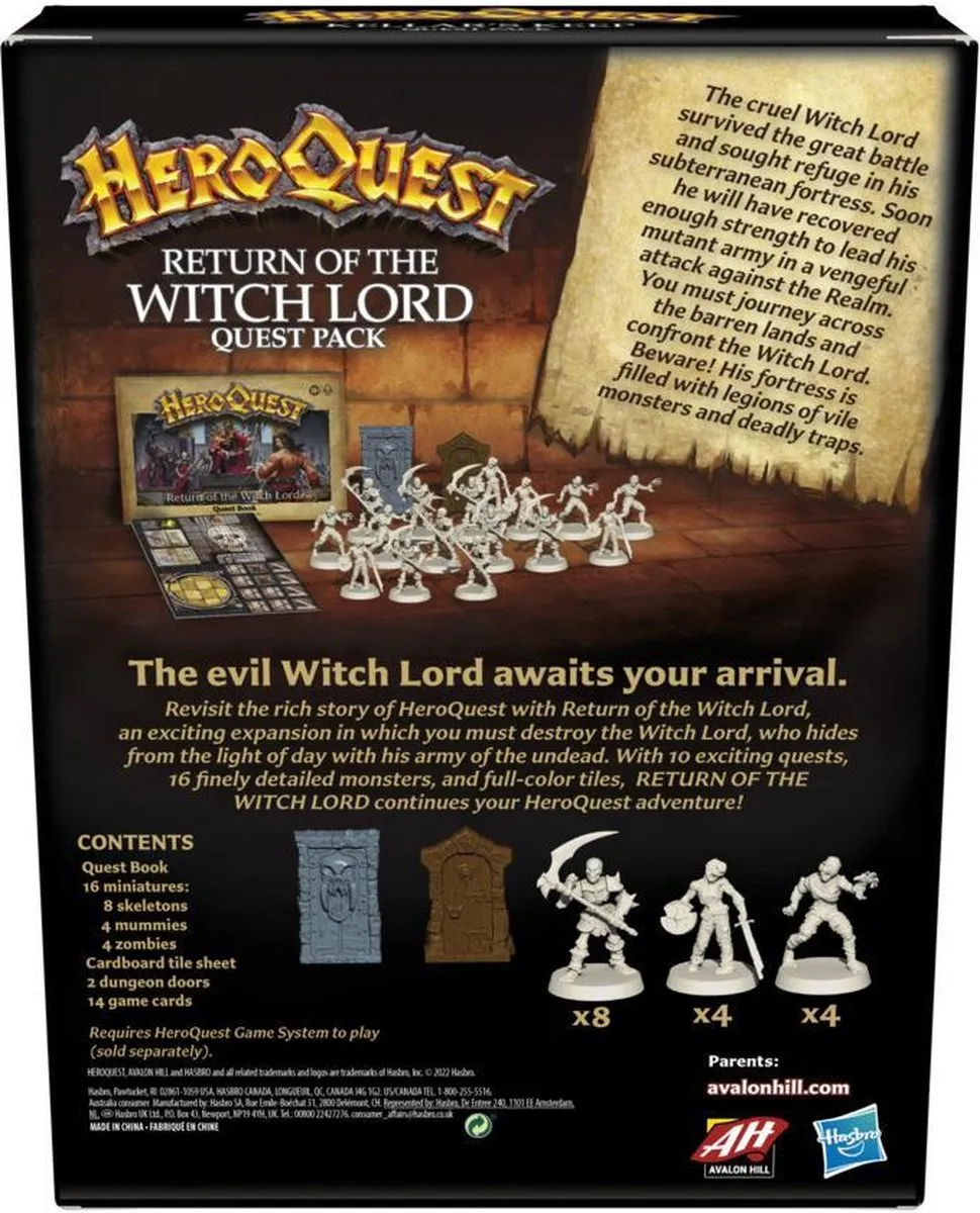 Hasbro Gaming HeroQuest Return of the Witch Lord Bordspel - 2-5 Spelers - afbeelding 6 van 6