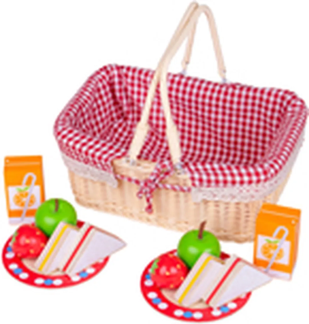 BIGJIGS Picknickmand BJ438 - 6 Personen - Multicolor