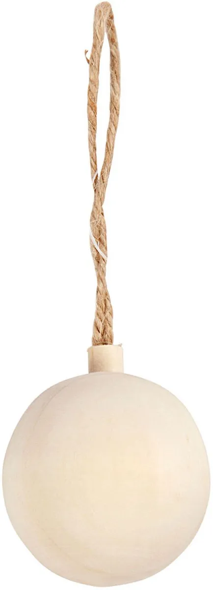 Creativ Company Houten Kerstbal 4,8cm - Multicolor