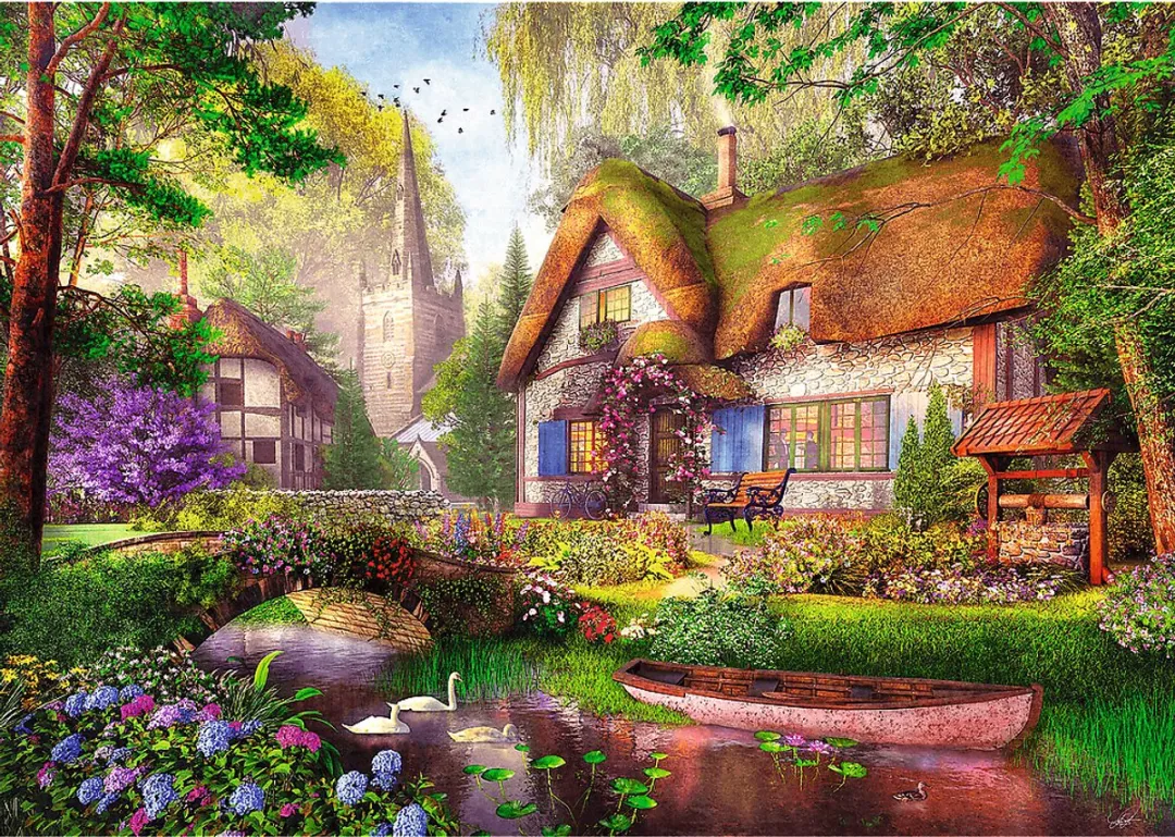 Trefl Tea Time The Woodland Cottage Legpuzzel 1000 Stuks - Multicolor
