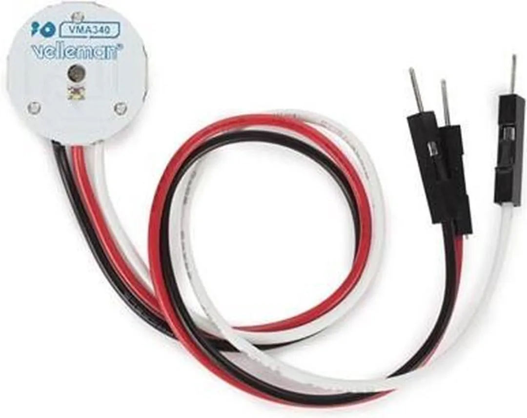 Whadda WPSE340 Hartslagsensor Arduino - 18cm - Wit/Zwart/Rood