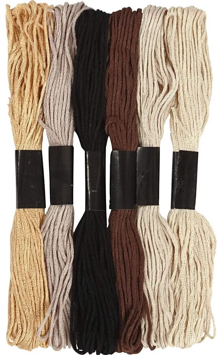 Creativ Company Borduurgaren 1mm - Bruin - 6 Stuks