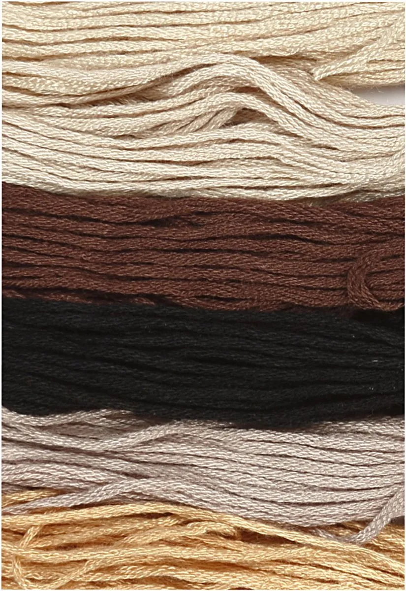 Creativ Company Borduurgaren 1mm - Bruin - 6 Stuks