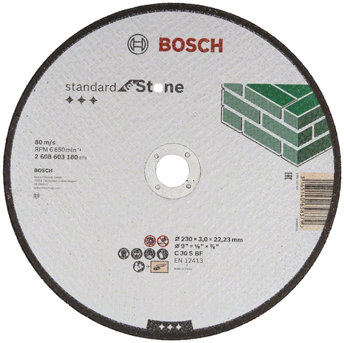 Bosch Diamantdoorslijpschijf Standard for Stone 115mm - 22,23mm as - afbeelding 6 van 6