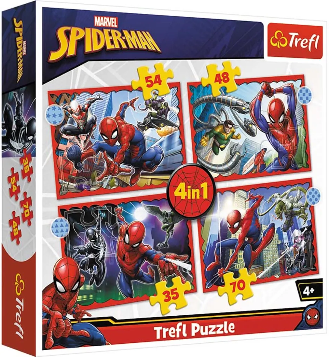 Trefl Spider-Man 4-in-1 Puzzel