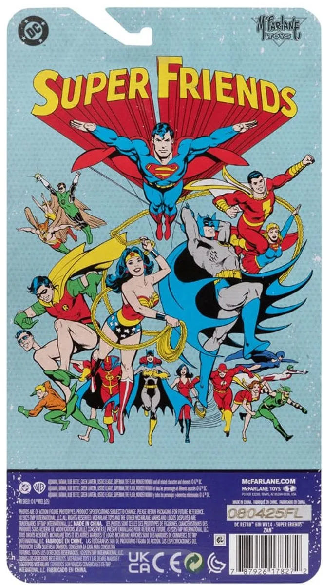 McFarlane Toys DC Retro Super Friends Zan Action Figuur MCF17827 - 15 cm - Multicolor