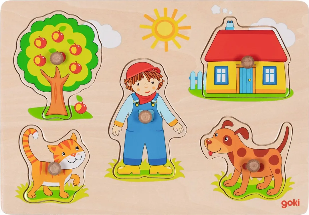 Goki Lift-out Puzzle Cat & Dog