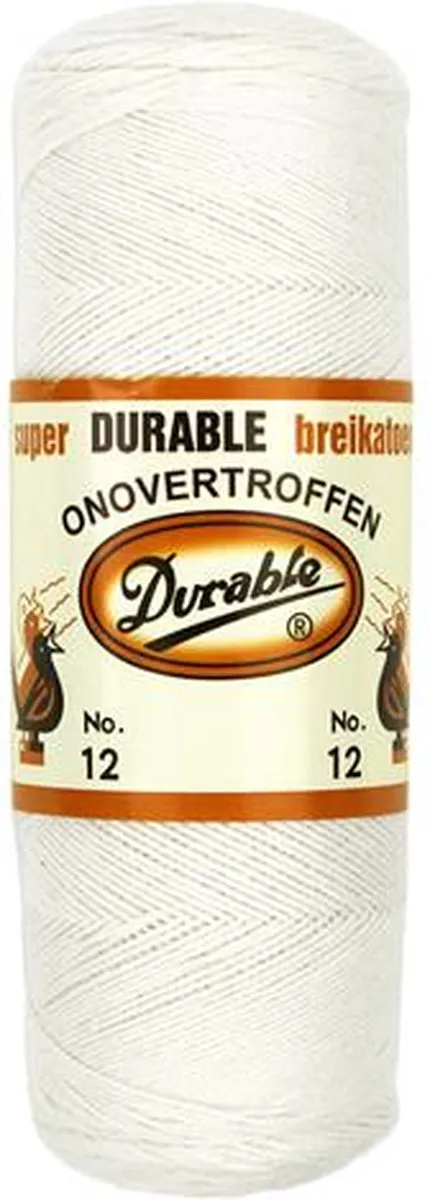 Durable Breikatoen Nr. 12 Wit - Katoen Garen