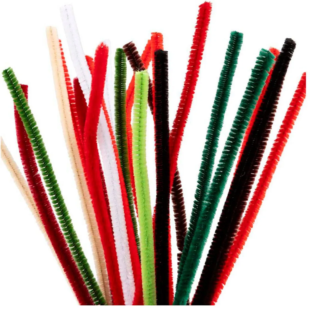 Creativ Company Chenille Kerstverf 30cm - 25 Stuks - Multi