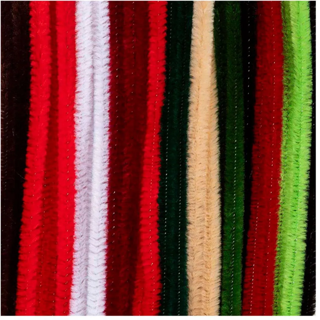 Creativ Company Chenille Kerstverf 30cm - 25 Stuks - Multi