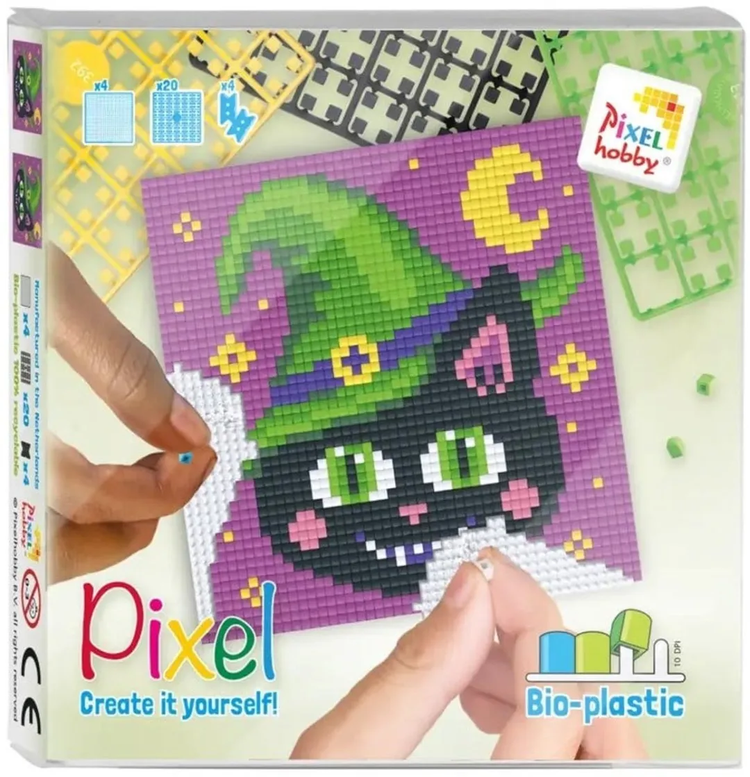 Pixelhobby Classic Halloween Kat 12x12cm