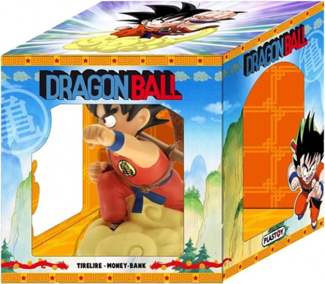Plastoy Dragon Ball San Goku Spaarpot - Geel/Oranje/Zwart