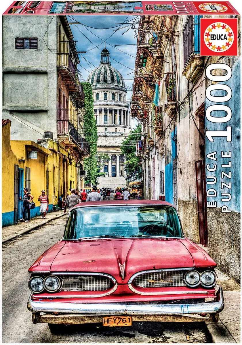 Educa Vintage Car in Old Havana 1000 Puzzeldelen - Meerkleurig