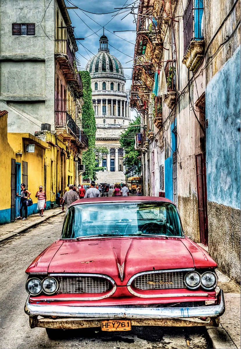 Educa Vintage Car in Old Havana 1000 Puzzeldelen - Meerkleurig