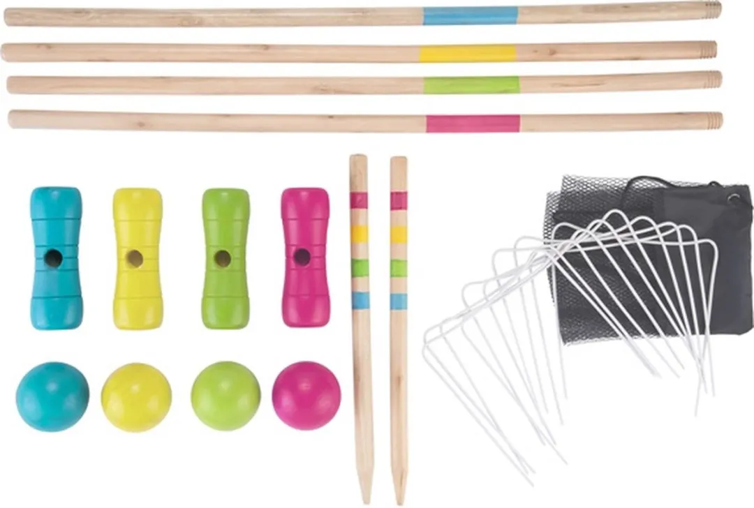 Angel Toys Croquetset Berkenhout 75cm - 4 Spelers
