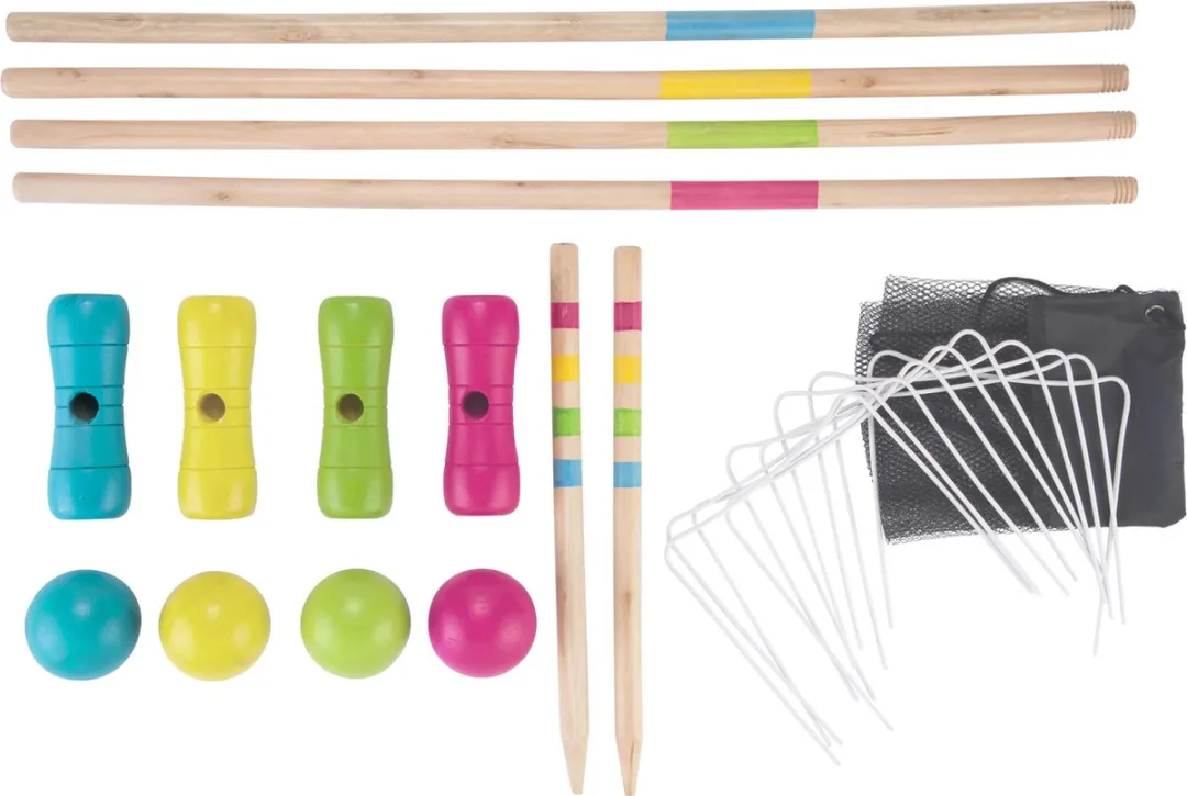 Angel Toys Croquetset Berkenhout 75cm - 4 Spelers