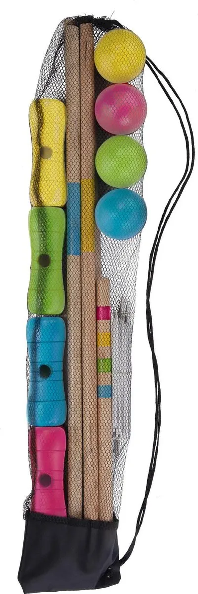 Angel Toys Croquetset Berkenhout 75cm - 4 Spelers